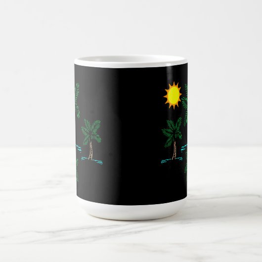 Palmbomen met Sun Coffee-Mok Magische Mok (Midden)