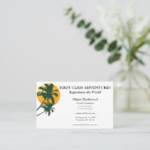 Palmbomen met zon visitekaartje (Staand voorkant)