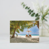 Palmbomen | Moody Sky Briefkaart (Staand voorkant)