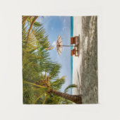 Palmbomen | Moody Sky Wandkleed (Voorkant)