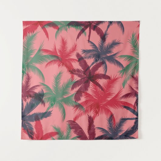 Palmbomen naadloos wandkleed (Voorkant)