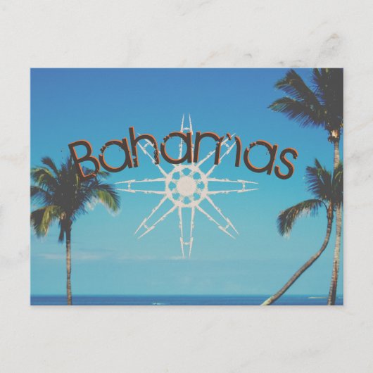 Palmbomen nabij de oceaan briefkaart (Voorkant)