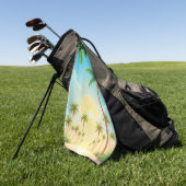 Palmbomen Natuur Golfhanddoek (Groen)