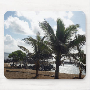 Palmbomen op de strand muismat