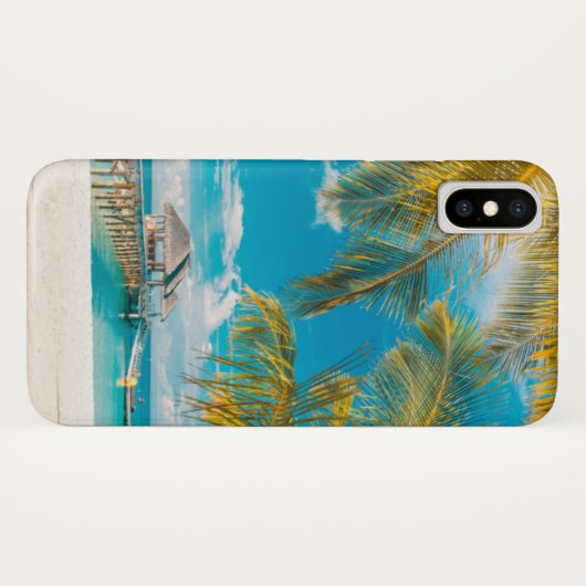 Palmbomen op de zon Case-Mate iPhone case (Achterkant (horizontaal))