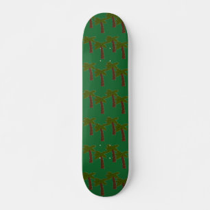 Palmbomen op donkergroen skateboard