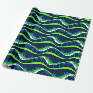 Palmbomen op golven cadeaupapier