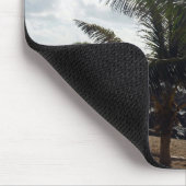 Palmbomen op het strand Mousepad Muismat (Hoek)