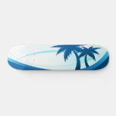 Palmbomen op het strand skateboard (Horizontaal)
