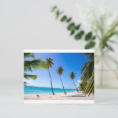 Palmbomen op het strand van Isla Saona Briefkaart (Staand voorkant)