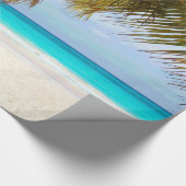 Palmbomen op strand Blue Zee & Sky Cadeaupapier (Hoek)
