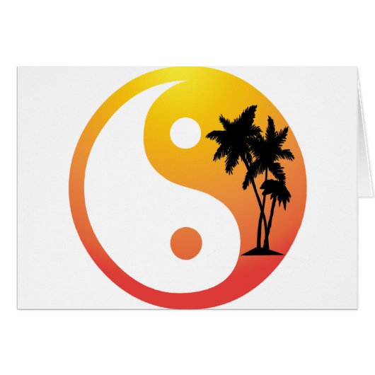 Palmbomen op Sunset Yin Yang (Voorkant Horizontaal)