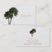 Palmbomen op witte elegante visitekaartjes (Voorkant / Achterkant)