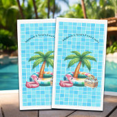 Palmbomen Pool Party Flamingo Servet