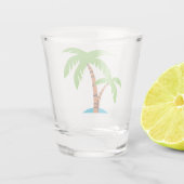 Palmbomen Shot Glas (Achterkant)
