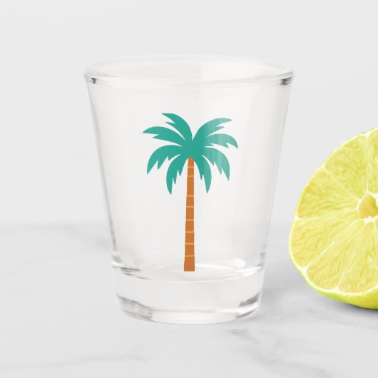 Palmbomen Shot Glas (Voorkant)