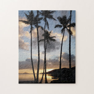 Palmbomen Silhouettes in Hawaii Legpuzzel