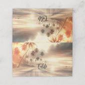 Palmbomen & Sinaasappel Sunset Beach Bruiloft (Buitenkant ongevouwen)