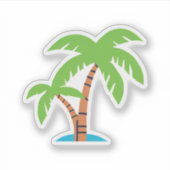 Palmbomen Sticker (Voorkant)