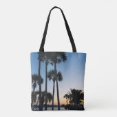Palmbomen Sunrise Destin Florida Canvas tas (Achterkant)