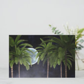 palmbomen tegen de maan briefpapier (Staand voorkant)