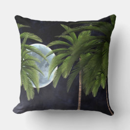 palmbomen tegen de maan kussen