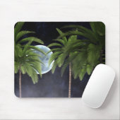 palmbomen tegen de maan muismat (Met muis)