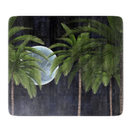 palmbomen tegen de maan snijplank