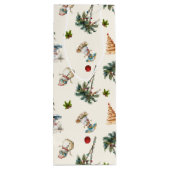 Palmbomen Tropisch kerstpatroon Wijn Cadeautas (Achterkant)