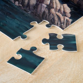 Palmbomen van het tropische regeneiland Lighthouse Legpuzzel (Zijkant)