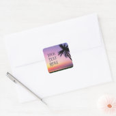 Palmbomen Vierkante Sticker (Envelop)