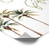 Palmbomen Vrijgezellenfeest Kaarten en geschenken Poster (Hoek)