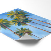 Palmbomen Waterverf Art Tropical Poster (Hoek)