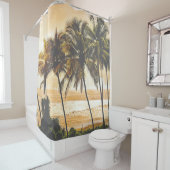 Palmbomen Zonsondergang: Goa  Douchegordijn (In situ)