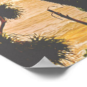 Palmbomen Zonsondergang: Goa  Poster (Hoek)