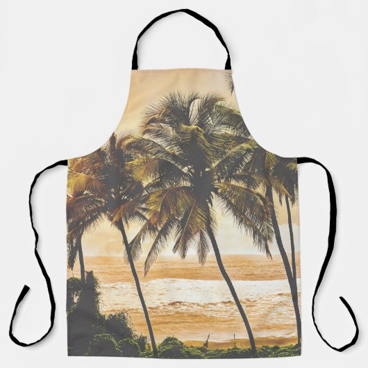 Palmbomen Zonsondergang: Goa  Schort (Voorkant)