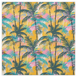 Palmbomenparadijs Naadloos Patroon Stof