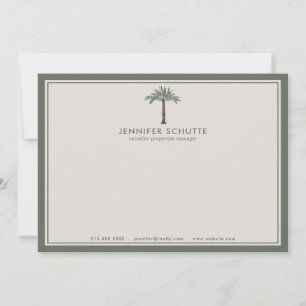 Palmboom - Aangepaste vertakkingstoets Notitiekaartje