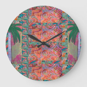 Palmboom Abstract Grote Klok