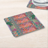 Palmboom Abstract Vierkante Kartonnen Onderzetter (Schuin)