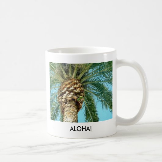 Palmboom, ALOHA! -mok Koffiemok (Rechts)