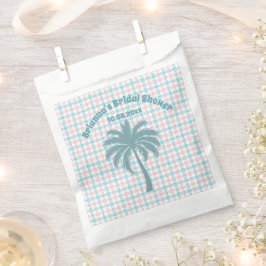 Palmboom Azure Roze Geruit Vrijgezellenfeest Bedankzakje