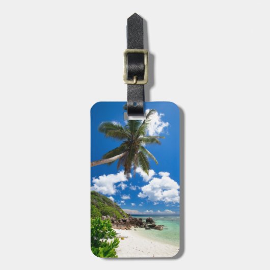 Palmboom Bagagelabel (Voorkant verticaal)