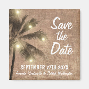  palmboom Beach Save the Date Magnets Magneet