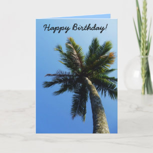 Palmboom - Birthday-kaart Kaart