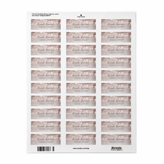 Palmboom bladeren en String Lights Beach Party Etiket (Full Sheet)