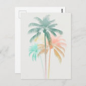 palmboom briefkaart (Voorkant / Achterkant)