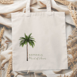 Palmboom bruidsmeisje bruids partij minimalist tote bag
