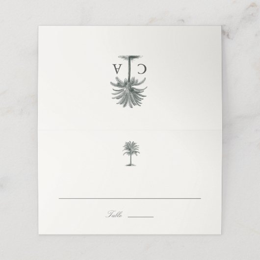 palmboom bruiloft (Buitenkant ongevouwen)