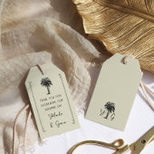  palmboom bruiloft bruidsfeest cadeaulabel